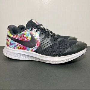 Girls NIKE Star Runner 2 Floral Graphic Athletic Shoes / Size 7 Youth - 8.5 W